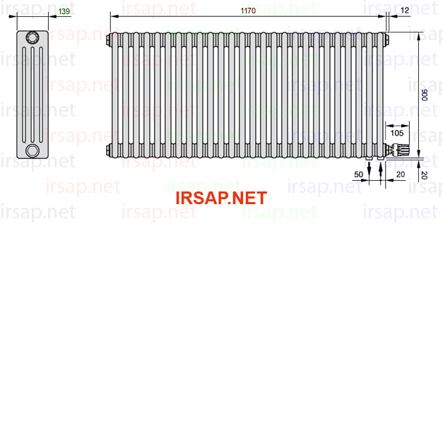 Радиатор IRSAP Tesi 40900/26 T26 CL 01